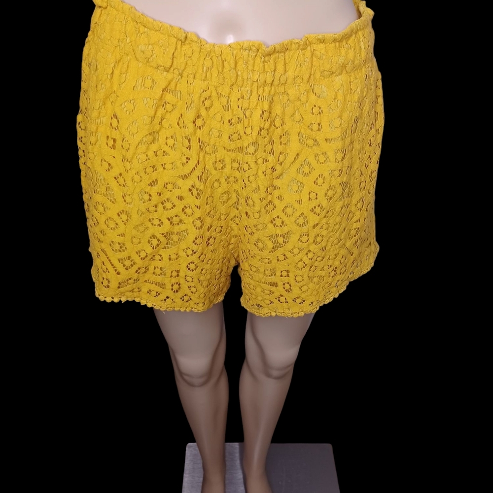H&M Mustard Yellow Lace Women's Shorts
